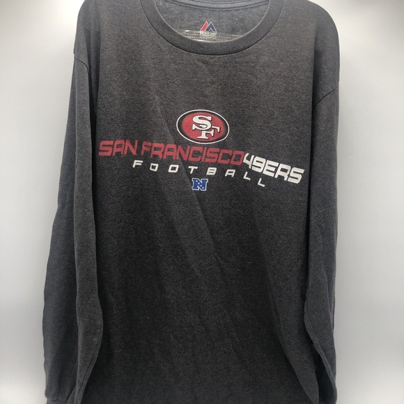 Majestic Other - 49ers Long Sleeve Shirt San Francisco Size Medium Gray NFC Majestic‎ Cotton Used